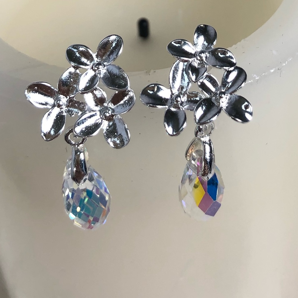 2 for 1 Silver /Austrian AB crystal